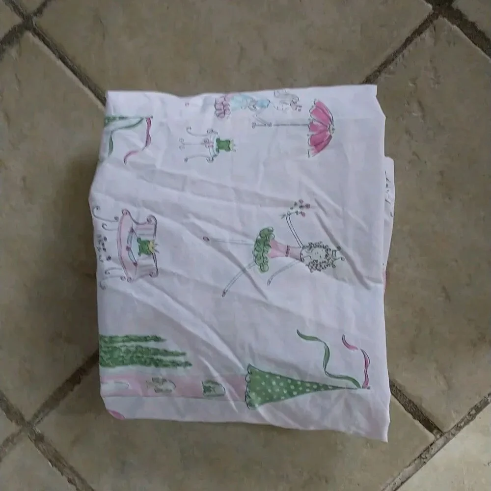 Pottery Barn Kids Twin Fitted Sheet Ballerina Pink Cotton*READ